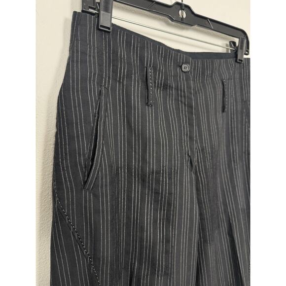 Marithe Francois Girbaud Pants Womens 29 Avant garde Pinstripe Wool Blend Italy - Picture 3 of 16